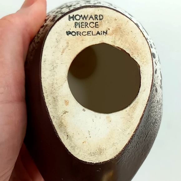 Vintage Mid Century Modern Howard Pierce Porcelain Brown Speckled Quail Figurine - Picture 7 of 11